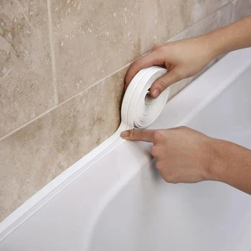 Home Bathroom Pictures - 1 Roll Caulking Tape Waterproof PVC