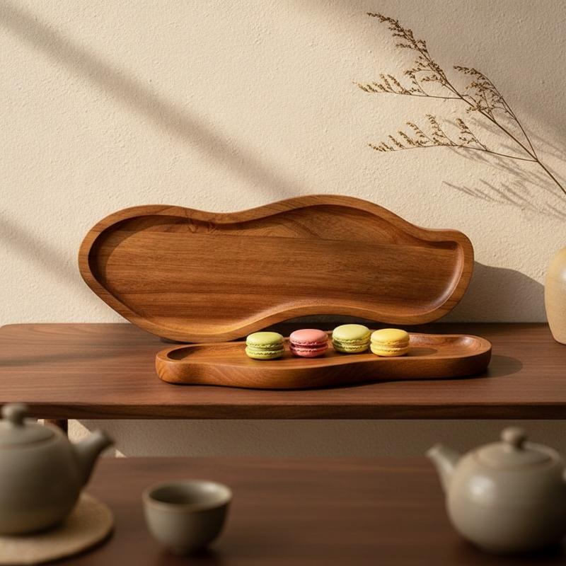 Jet Home Bathroom - Solid Acacia Wood Sink Tray Multi