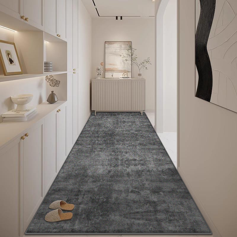 Home Bathroom Cleaning Machine - Grey Long Corridor Carpet Light Luxury