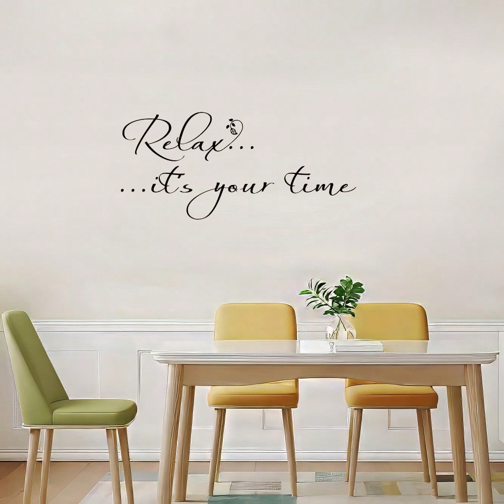 Home Bathroom Spa - Relax It's Your Time Flower Wall