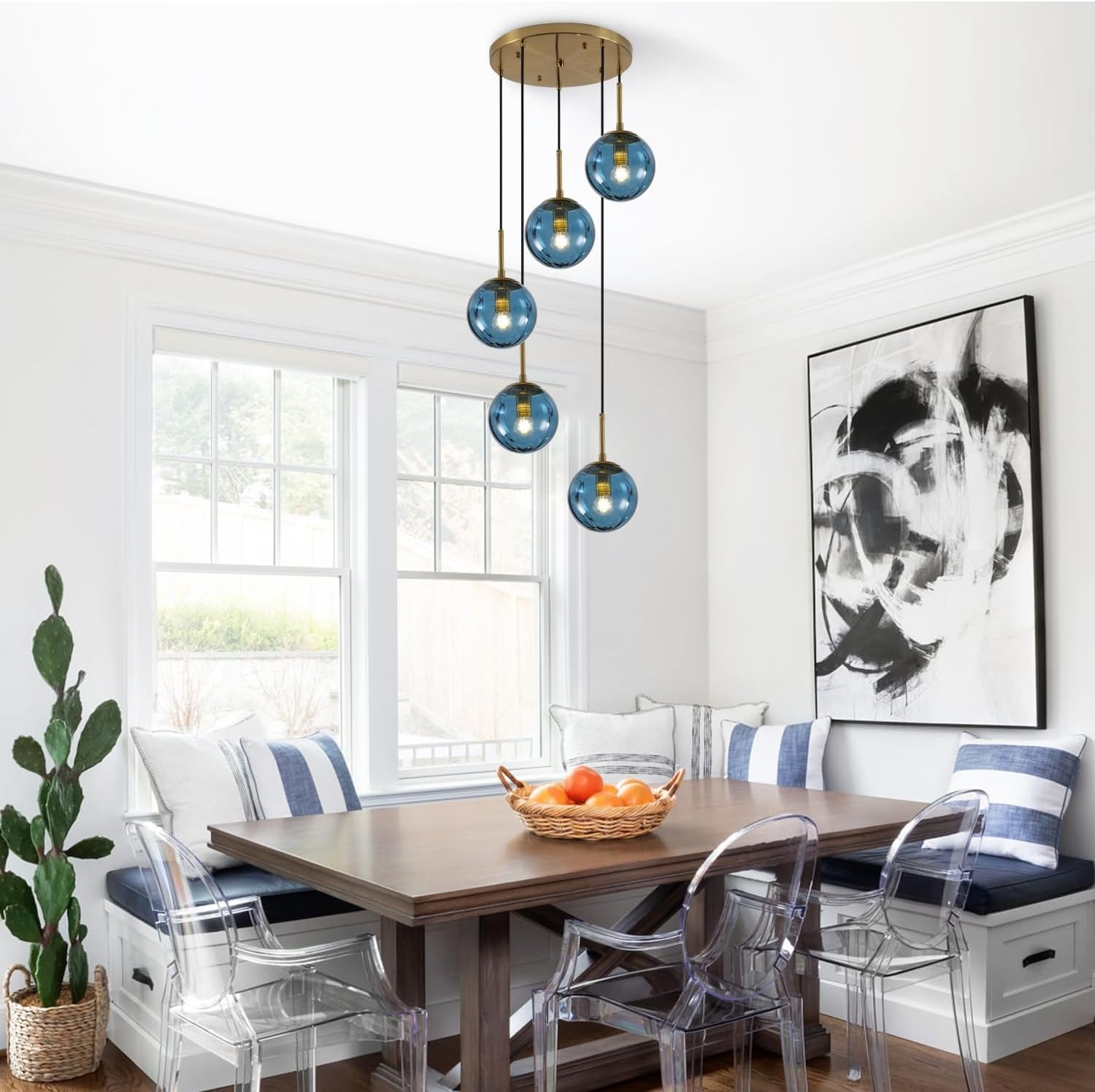 Home Of The Year Bathroom - Mid Century Modern Pendant Light Glass