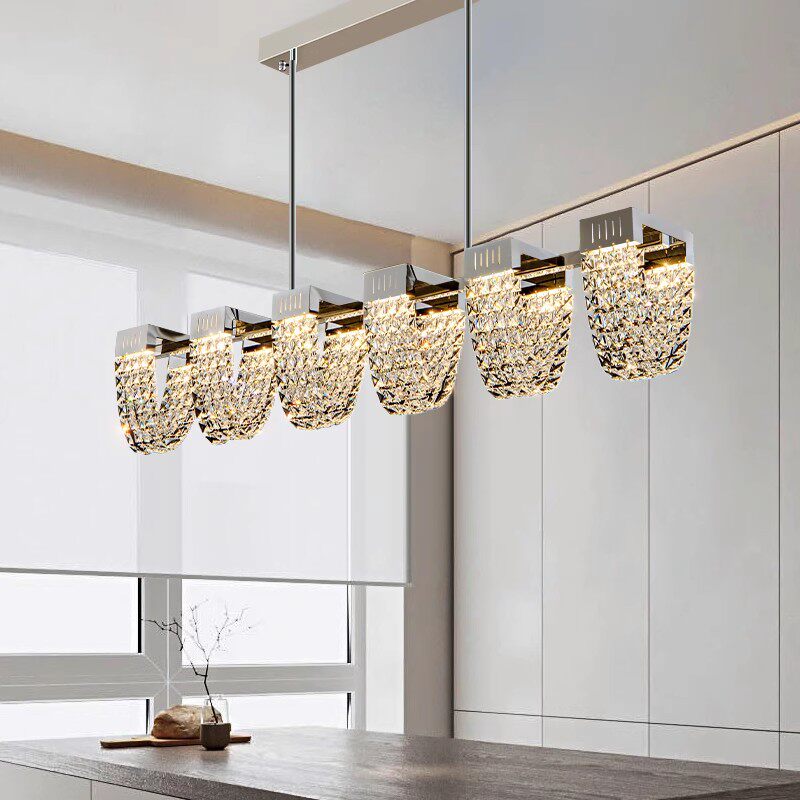 Home Of The Year Bathroom - Luxury Postmodern K9 Crystal LED Pendant