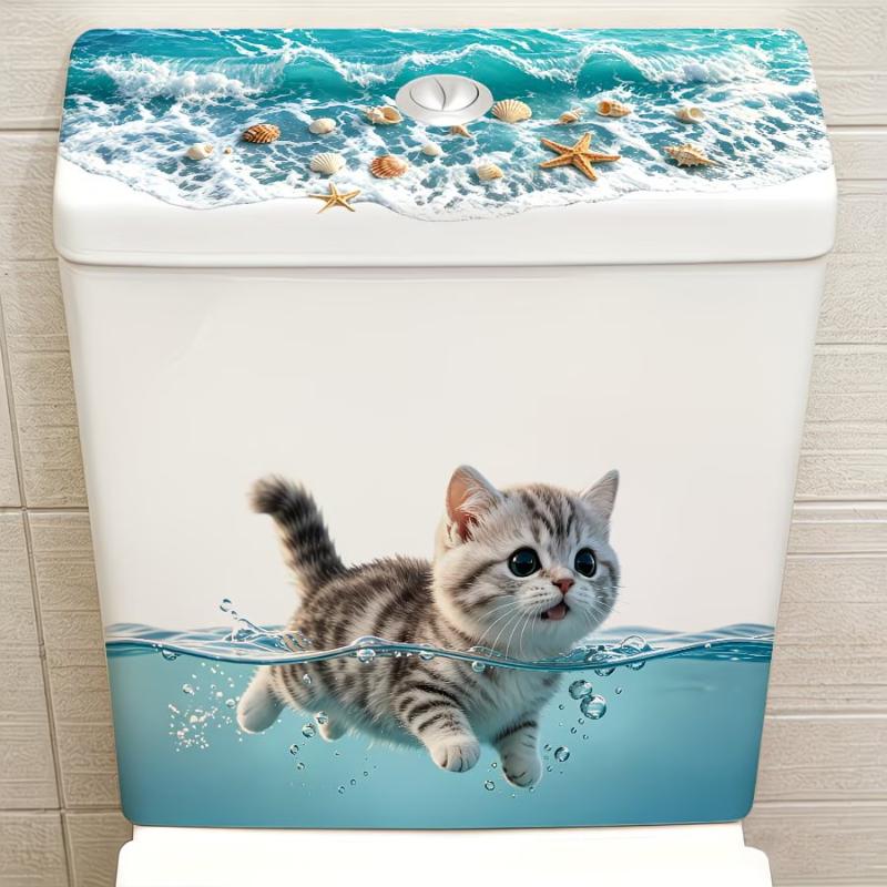 (Ce14)Cute Swimming Cat Toilet - đánh giá và giá Jet Home Bathroom