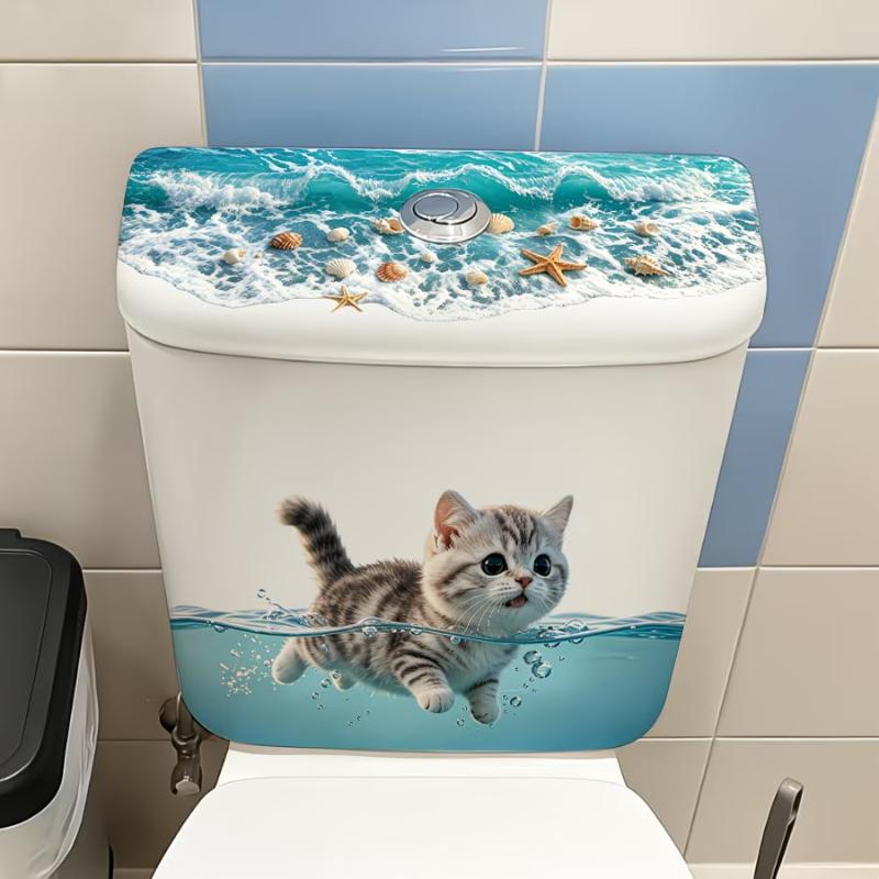 (Ce14)Cute Swimming Cat Toilet - đánh giá và giá Jet Home Bathroom