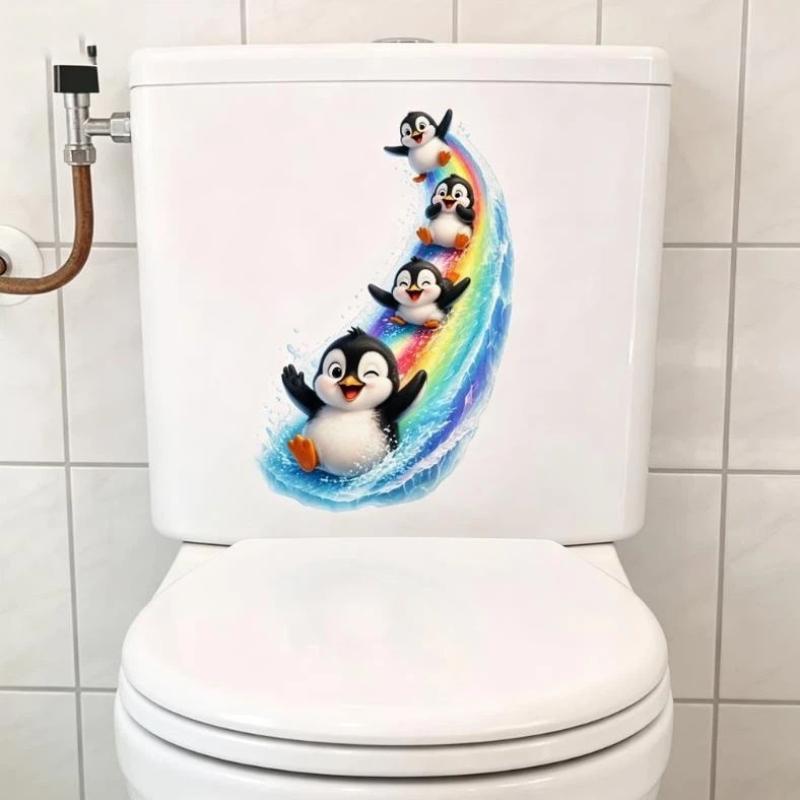 1PCS Cute Penguin Toilet Lid S - đánh giá và giá Jet Home Bathroom