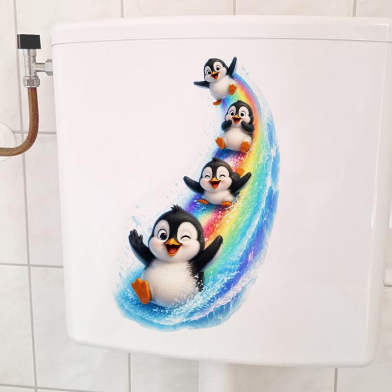 1PCS Cute Penguin Toilet Lid S - đánh giá và giá Jet Home Bathroom