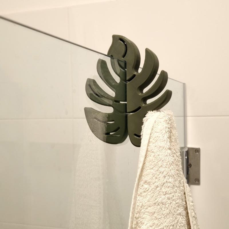 Green Monstera Leaf Over Showe - đánh giá và giá Jet Home Bathroom