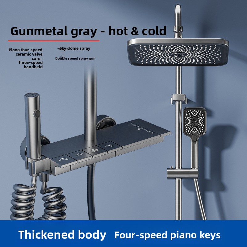 Gunmetal Gray Shower Head Syst - đánh giá và giá Home Bathroom Shower