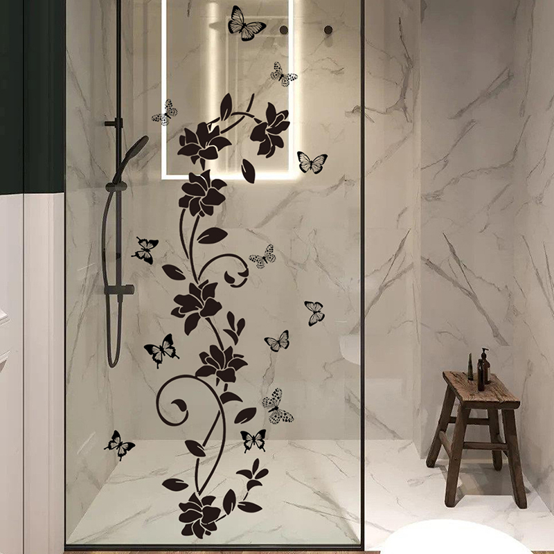 Black Floral Iris Vine Mirror  - đánh giá và giá Jet Home Bathroom