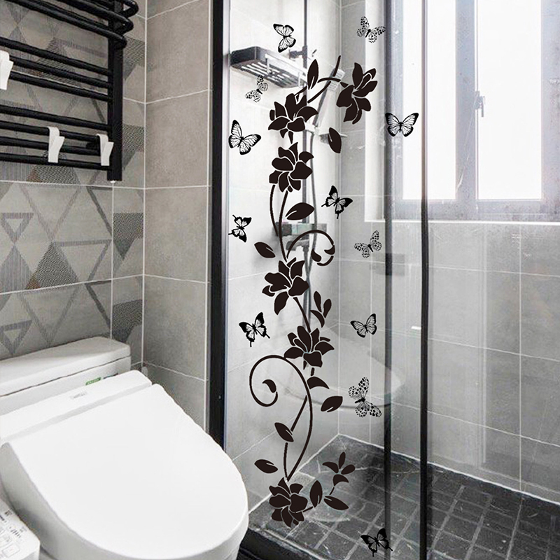 Black Floral Iris Vine Mirror  - đánh giá và giá Jet Home Bathroom