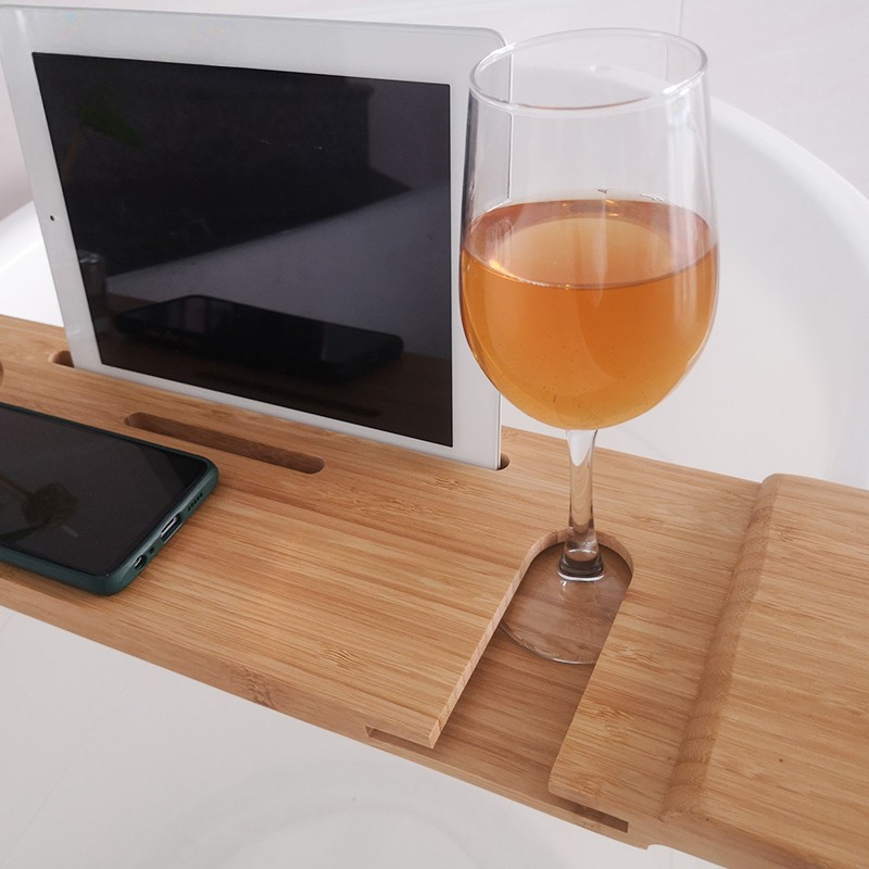 Bamboo Bathtub Caddy with Tabl - đánh giá và giá Bath Caddy Tray