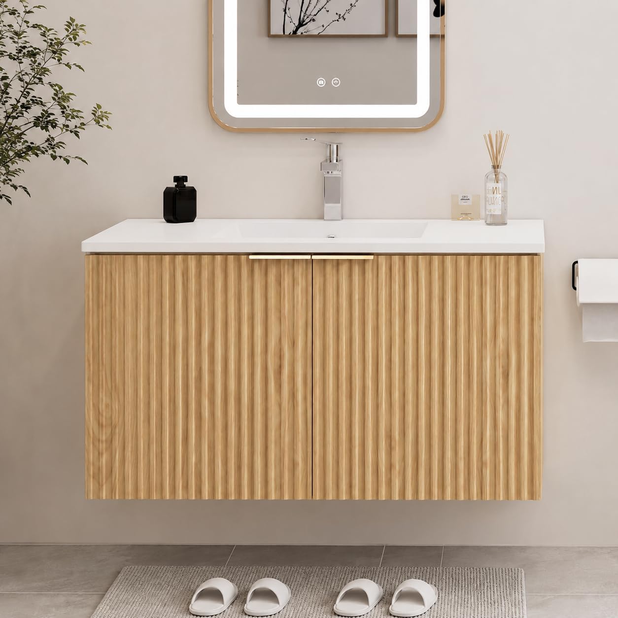 Modern Floating Bathroom Vanit - đánh giá và giá Home Bathroom Organizer