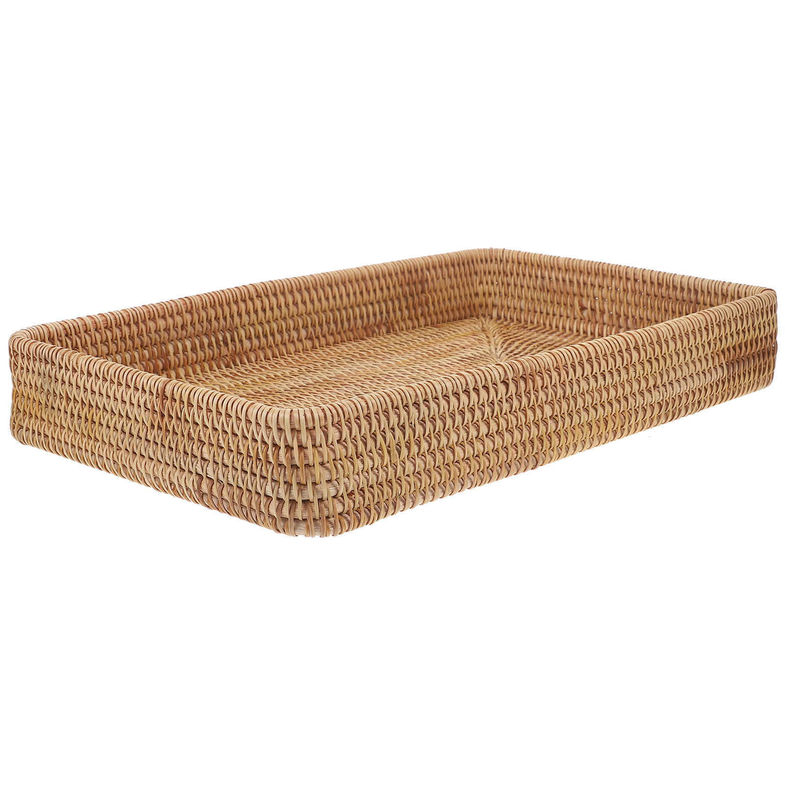 Rectangular Large Rattan Tray  - đánh giá và giá Home Bathroom Organizer