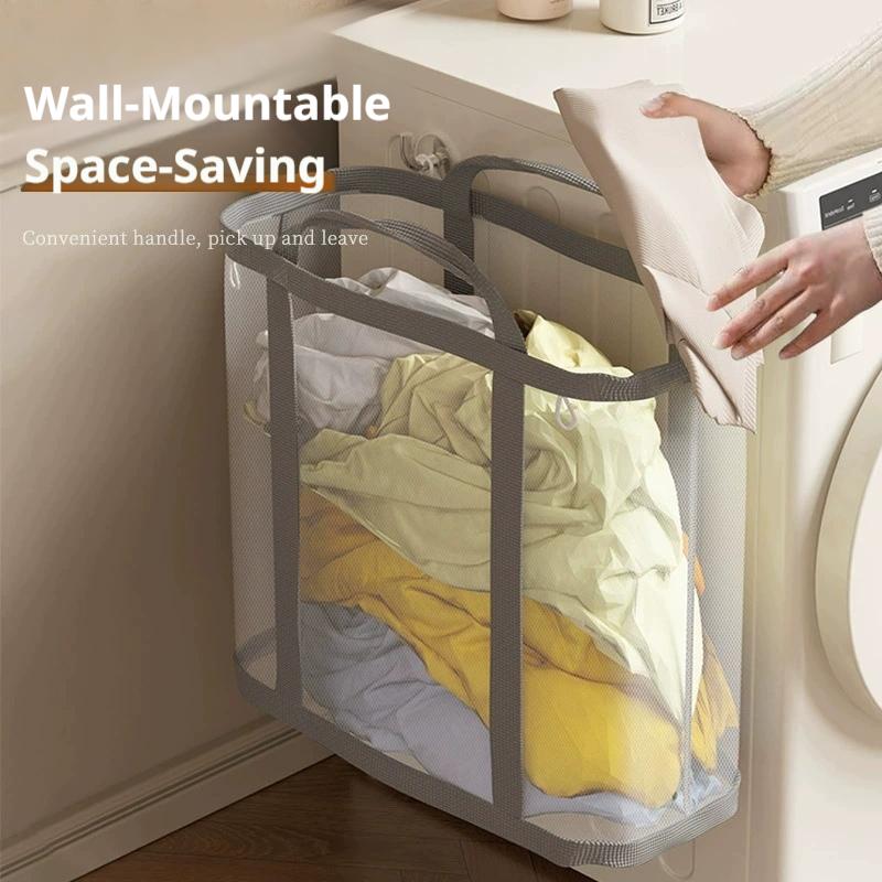 Large Capacity Mesh Dirty Clot - đánh giá và giá Home Bathroom Organizer