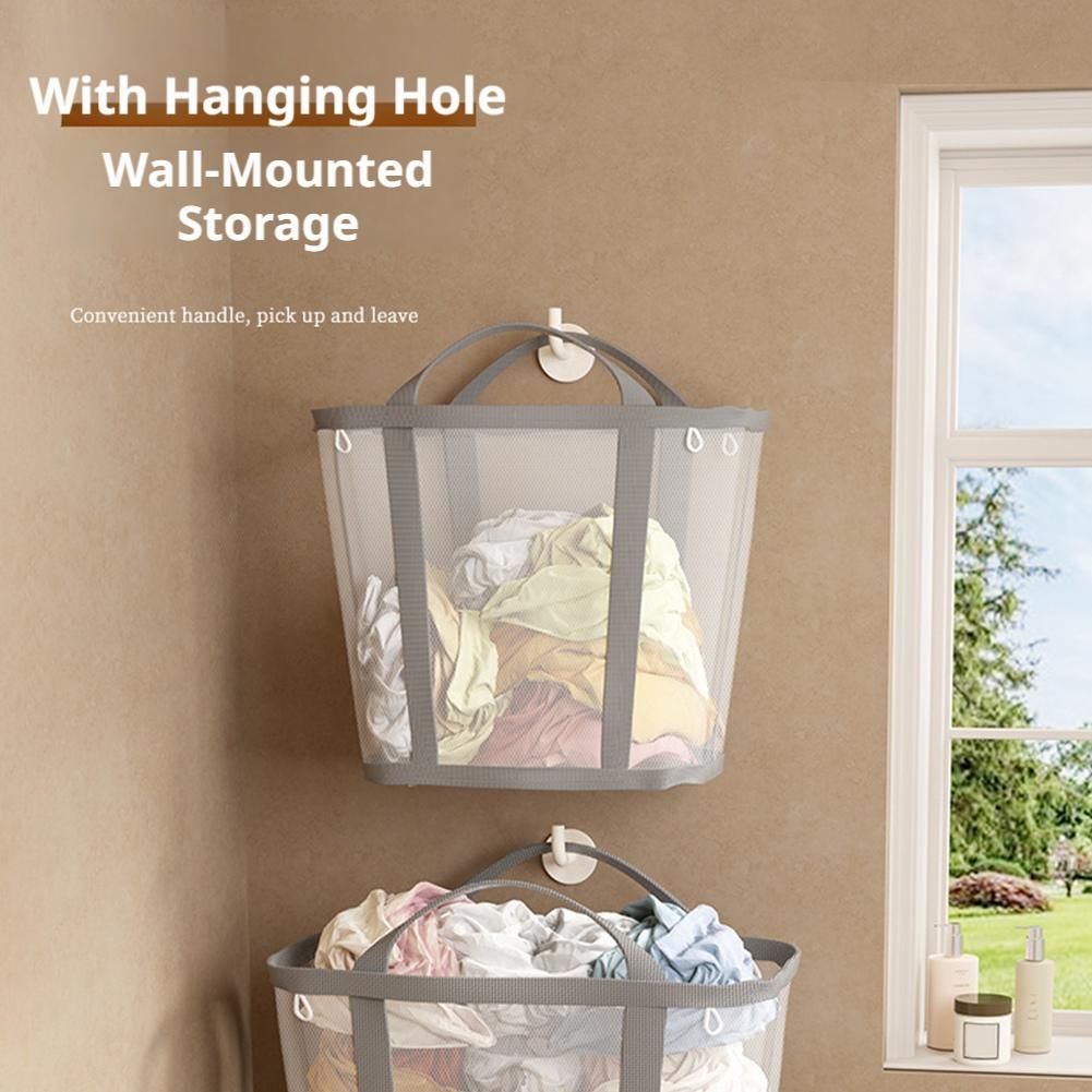 Large Capacity Mesh Dirty Clot - đánh giá và giá Home Bathroom Organizer