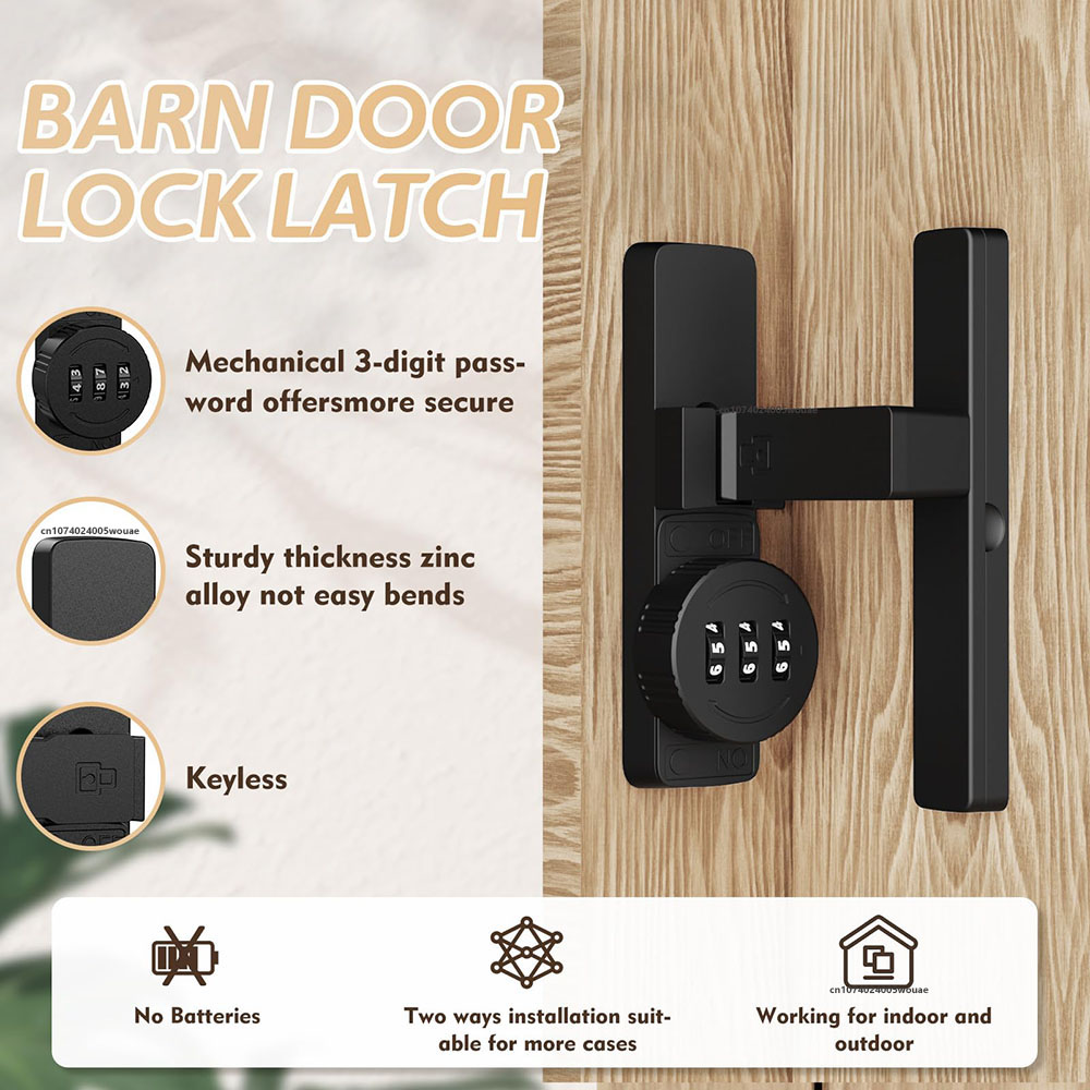 Security Barn Door Lock 3-Digi - đánh giá và giá Home Bathroom Lock