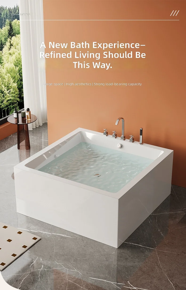 #Square Freestanding Acrylic B - đánh giá và giá Jet Home Bathroom