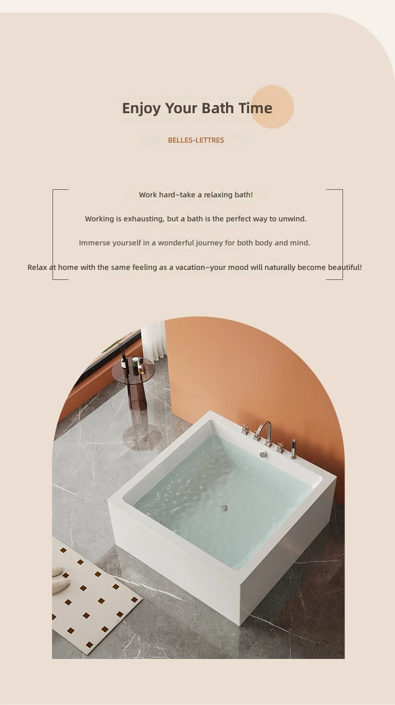 #Square Freestanding Acrylic B - đánh giá và giá Jet Home Bathroom