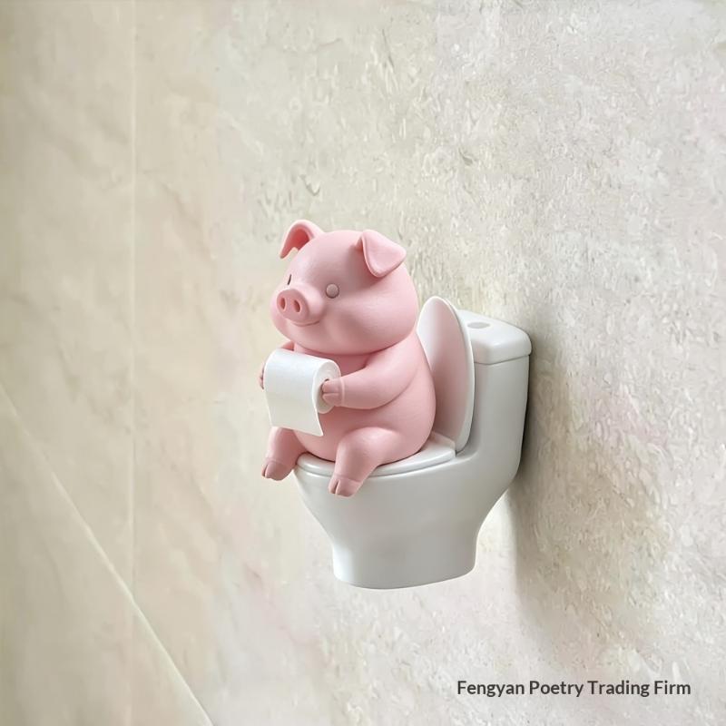 ●Cute Pig On Toilet Statue Bat - đánh giá và giá Home Of The Year Bathroom