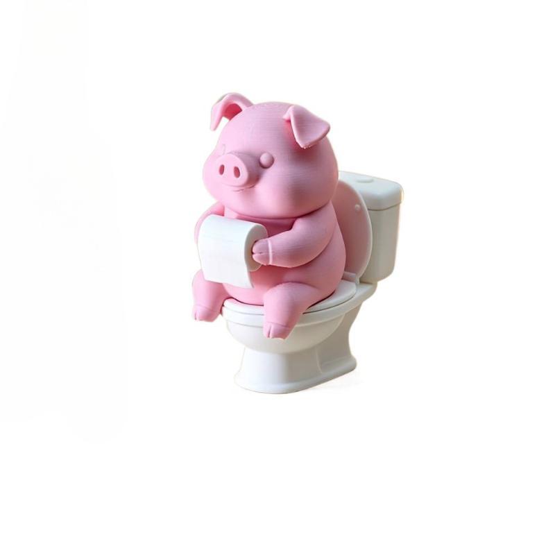 ●Cute Pig On Toilet Statue Bat - đánh giá và giá Home Of The Year Bathroom