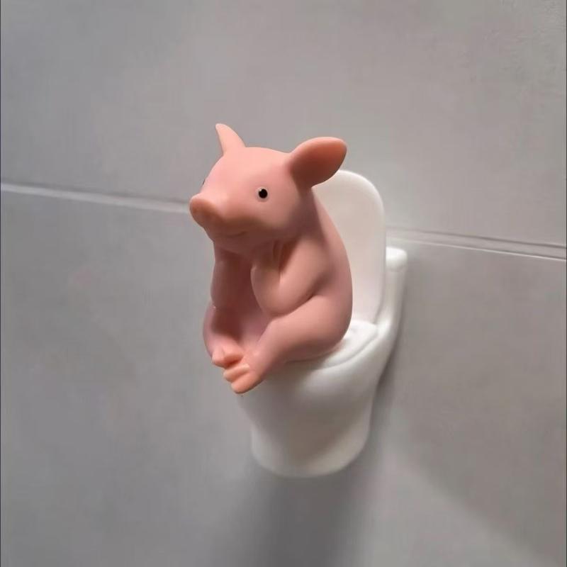 Cute Pig Sitting On Toilet — P - đánh giá và giá Jet Home Bathroom