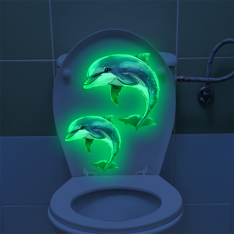 Glow-in-the-dark Dolphin Toile - đánh giá và giá Jet Home Bathroom
