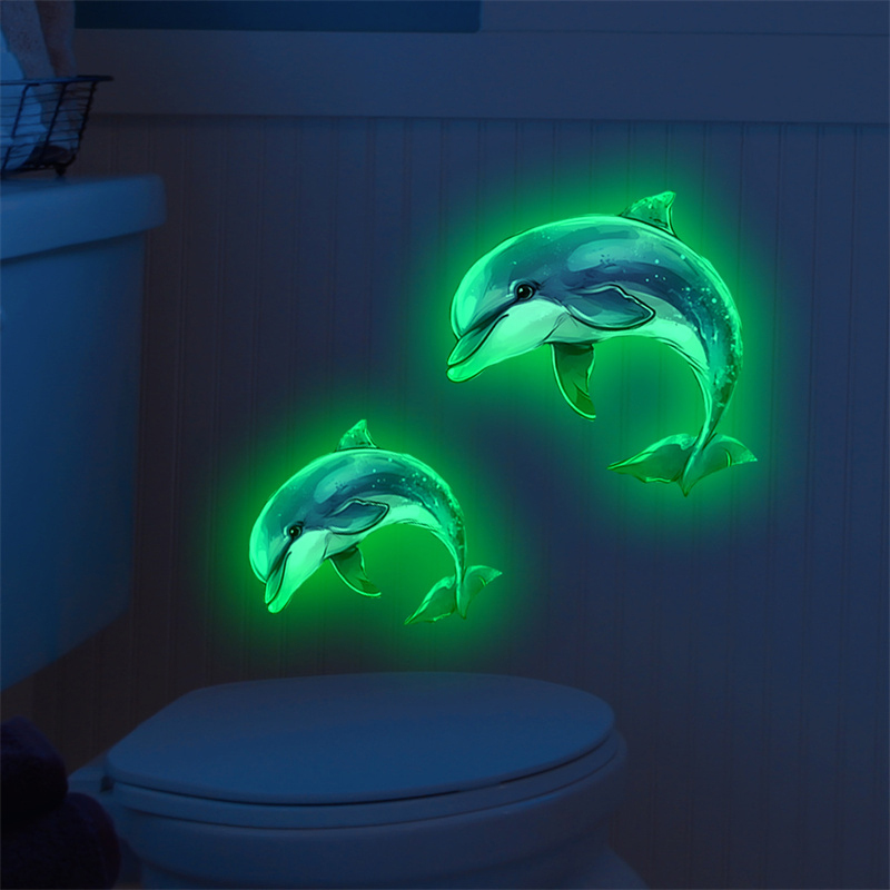 Glow-in-the-dark Dolphin Toile - đánh giá và giá Jet Home Bathroom