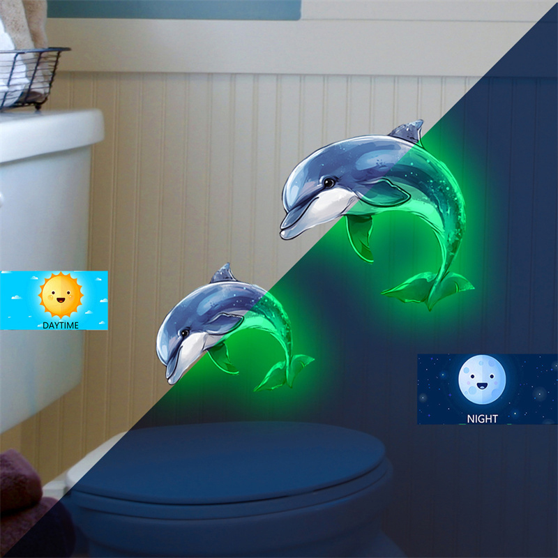 Glow-in-the-dark Dolphin Toile - đánh giá và giá Jet Home Bathroom