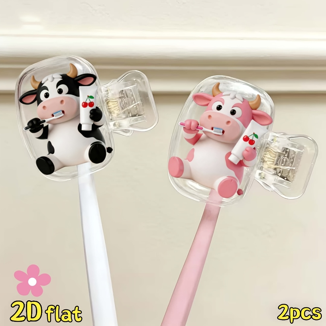 2pcs Cow Toothbrush Holder Tra - đánh giá và giá Home Bathroom Organizer