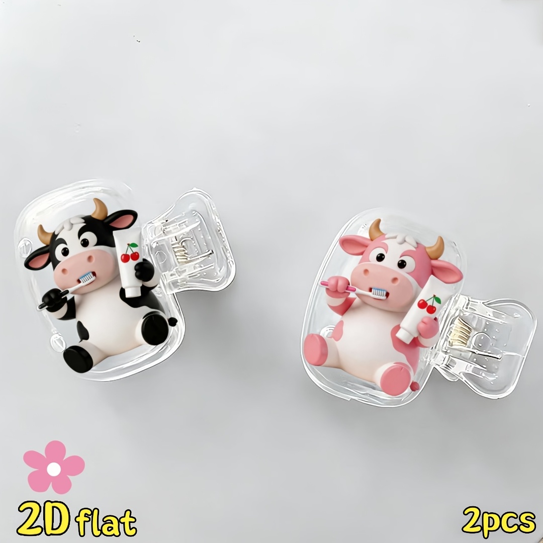 2pcs Cow Toothbrush Holder Tra - đánh giá và giá Home Bathroom Organizer
