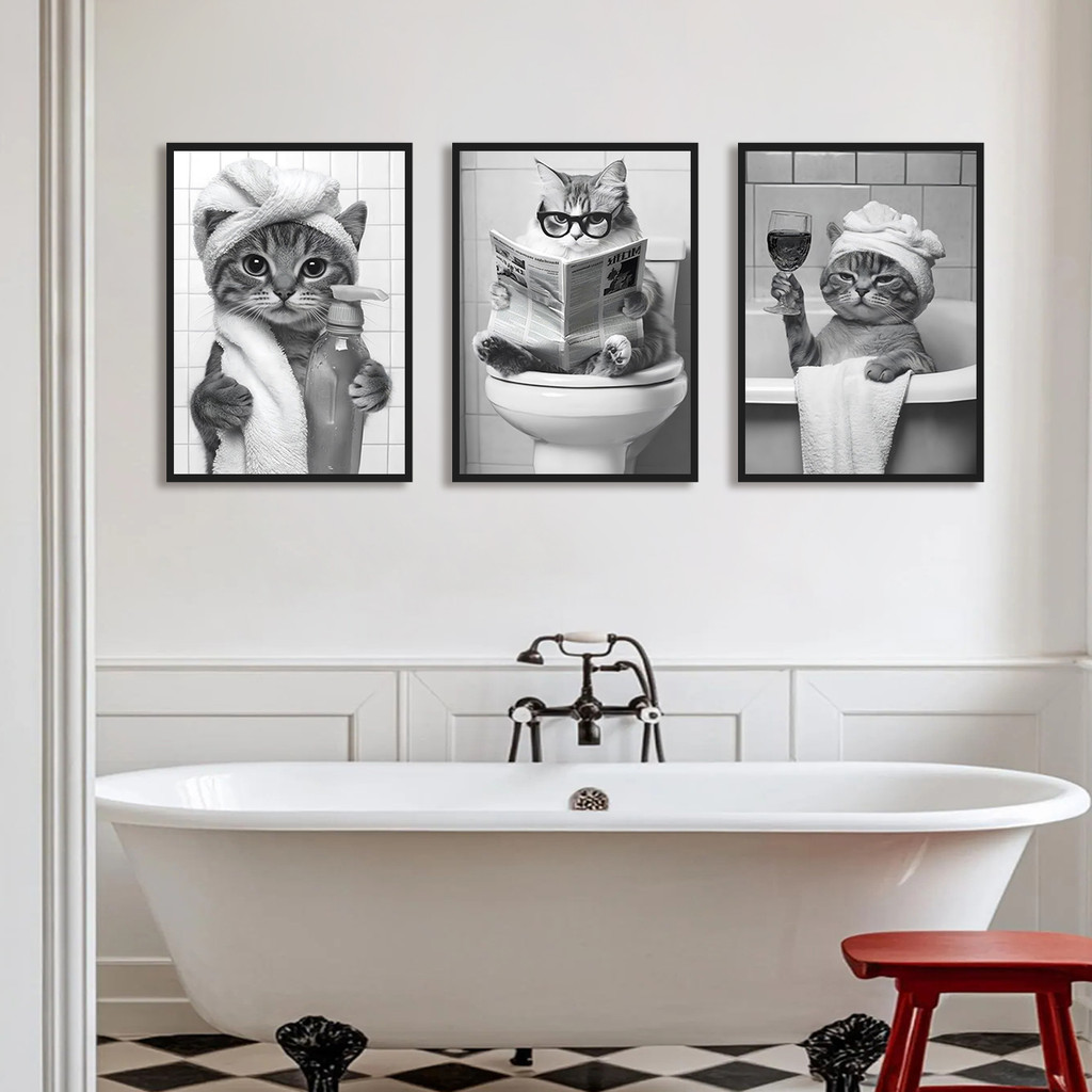 Black and White Cute Animals C - đánh giá và giá Home Bathroom Toilet