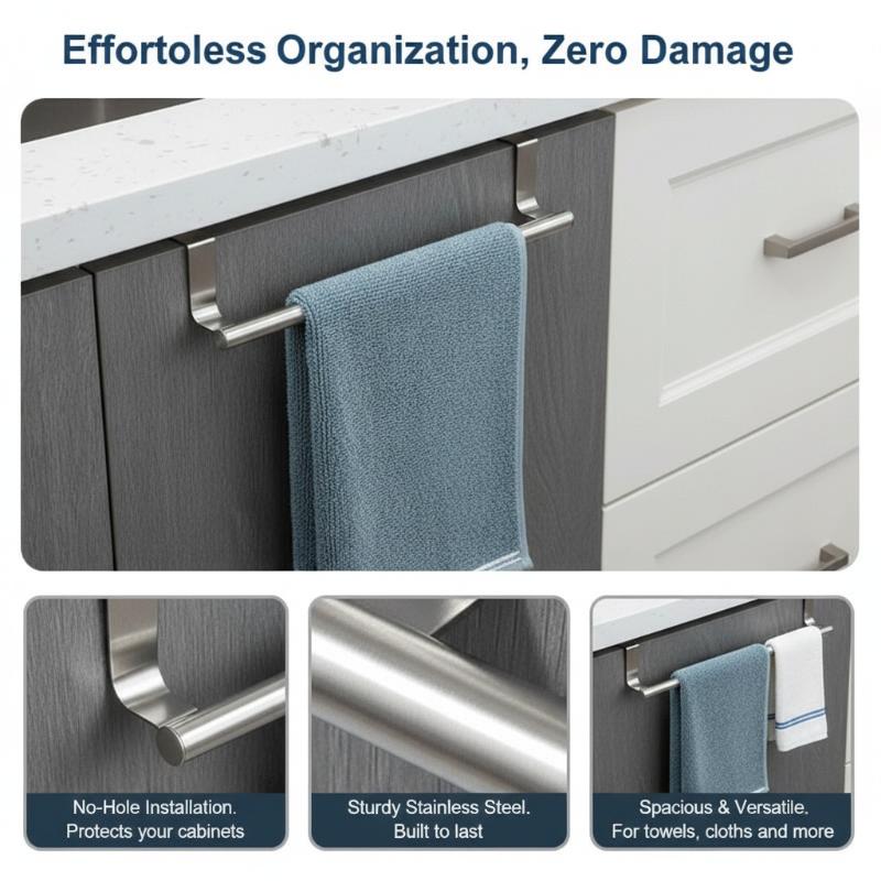 Towel Robe Rack Stainless Stee - đánh giá và giá Jet Home Bathroom