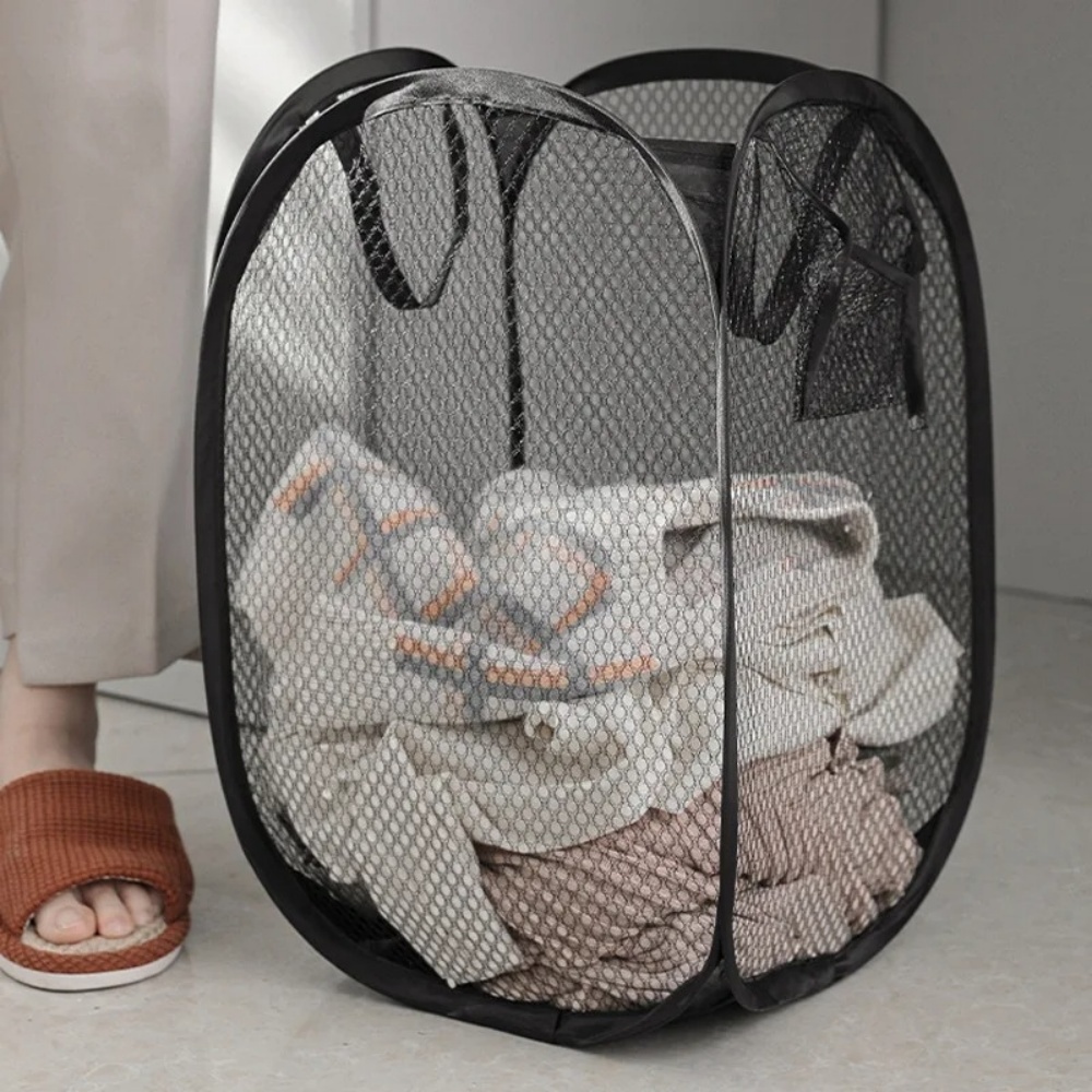 Foldable Pop-up Mesh Laundry B - đánh giá và giá Home Bathroom Organizer