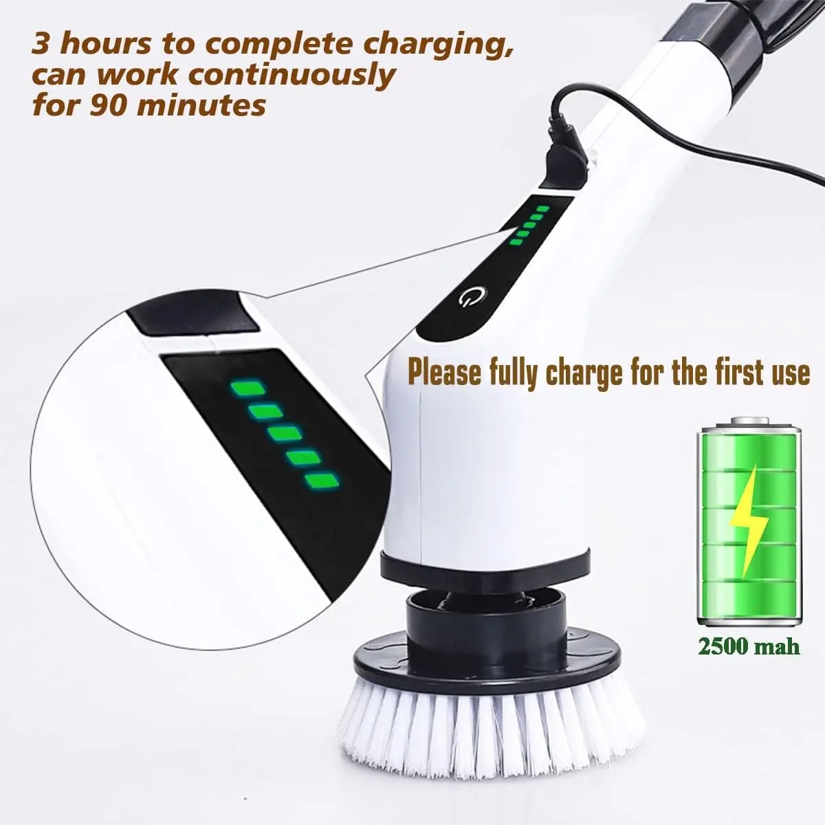 Powerful Cordless Electric Spi - đánh giá và giá Home Bathroom Cleaning Machine