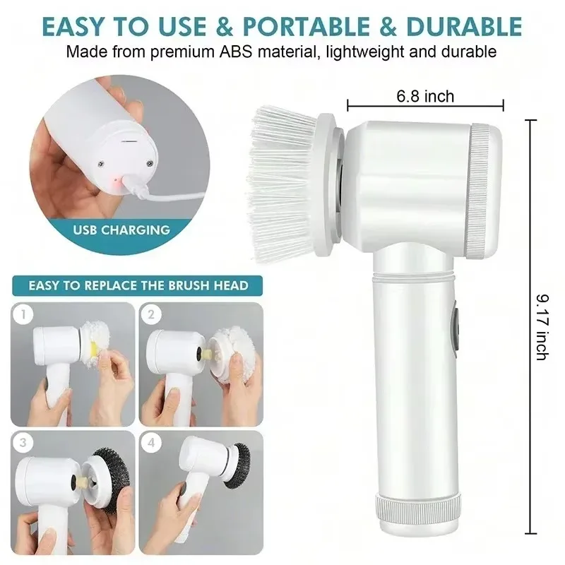 New Cordless Spin Scrubber Ele - đánh giá và giá Home Bathroom Cleaning Machine